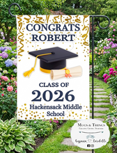 Load image into Gallery viewer, Graduation Garden Flag