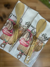Load image into Gallery viewer, Waffle Towels  + Wood Spoon Set