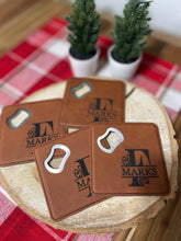 Load image into Gallery viewer, Leather Coaster  Opener