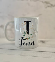 Load image into Gallery viewer, Ceramic Mug with black letter and gold