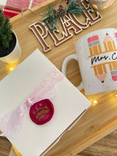 Load image into Gallery viewer, Ceramic mug teacher pencil