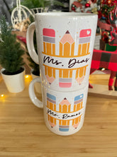 Load image into Gallery viewer, Ceramic mug teacher pencil