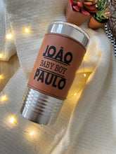 Load image into Gallery viewer, Thermal  Leather Tumbler 20 oz