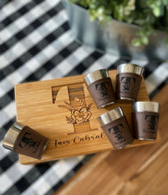 Load image into Gallery viewer, Shot Glass Personalized /Leatherette & Stainless Steel Set