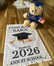 Load image into Gallery viewer, Graduation Teddy Bear + Flag
