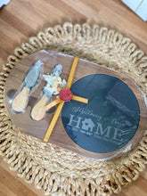 Load image into Gallery viewer, Cheese Set Acacia Wood/ Slate Oval
