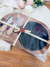 Load image into Gallery viewer, Cheese Set Acacia Wood/ Slate Oval
